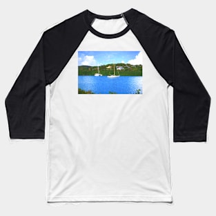 Sailing boats on a tropical island Baseball T-Shirt